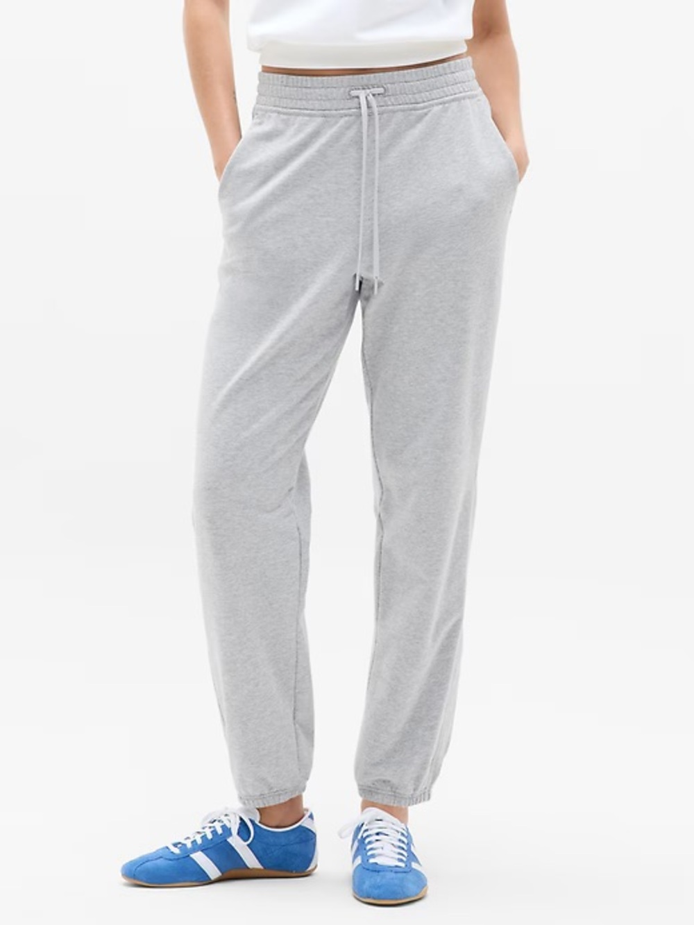 Athleta Retroterry Mid Rise Jogger Grey Heather Size Small Petite - Picture 6 of 7